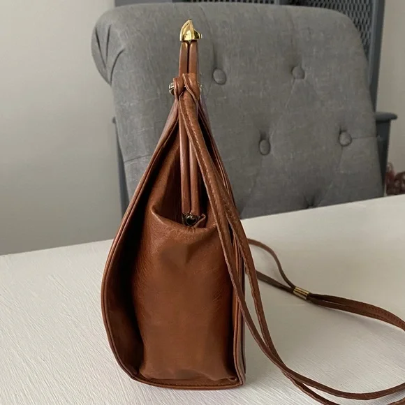 Vintage Bally Les Accessoires Dome-Shaped Saddle Leather Bag 1970s Made w COA - Picture 8 of 14